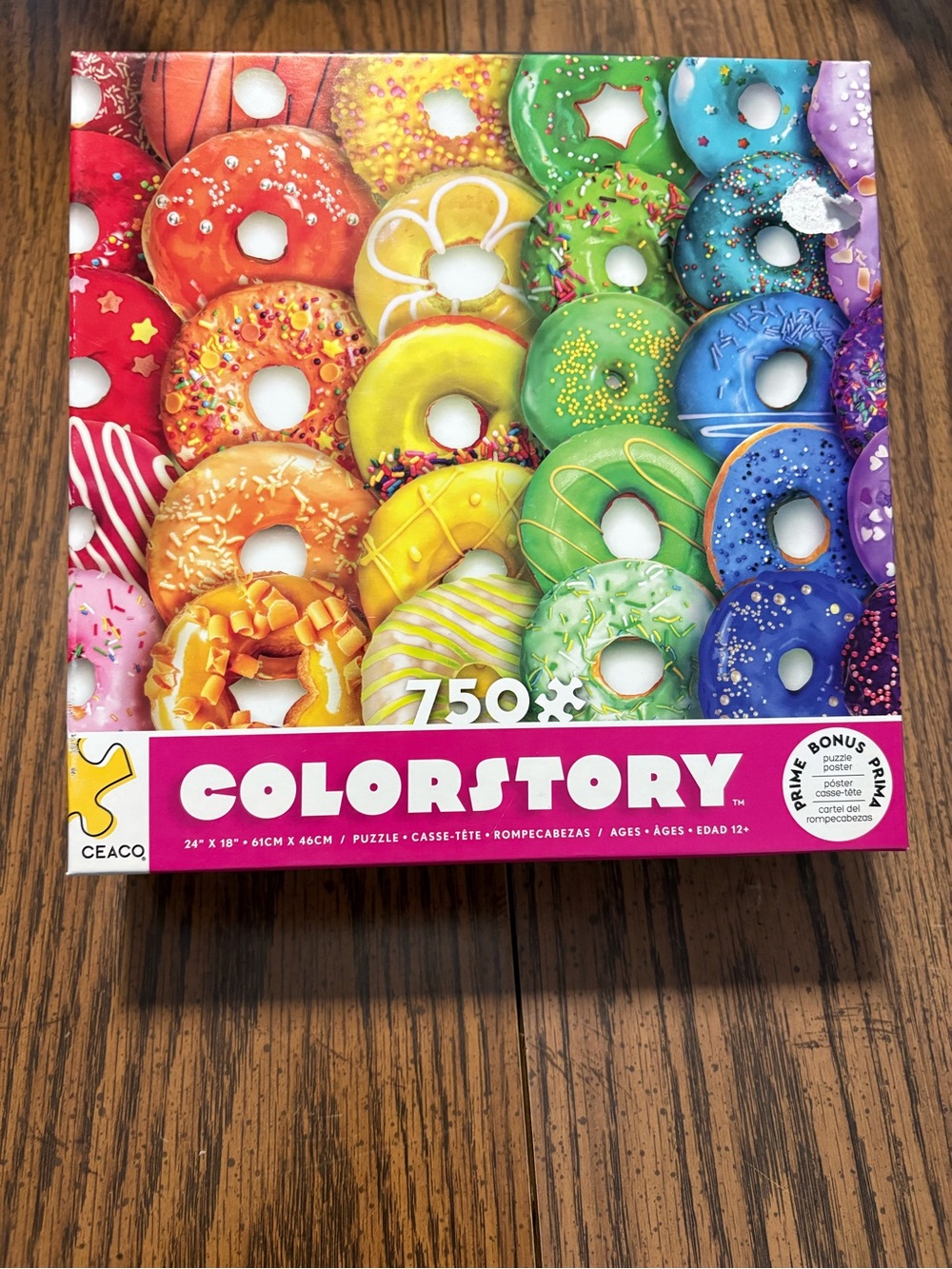 ColorStory 750-Piece Rainbow Donut Puzzle
